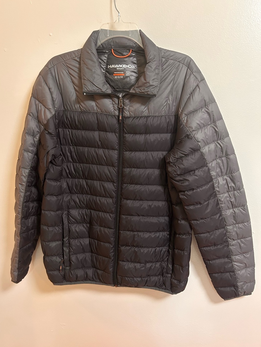 Hawke & Co Sport Performance Packable Duck Down Puffer Black Gray Jacket Small